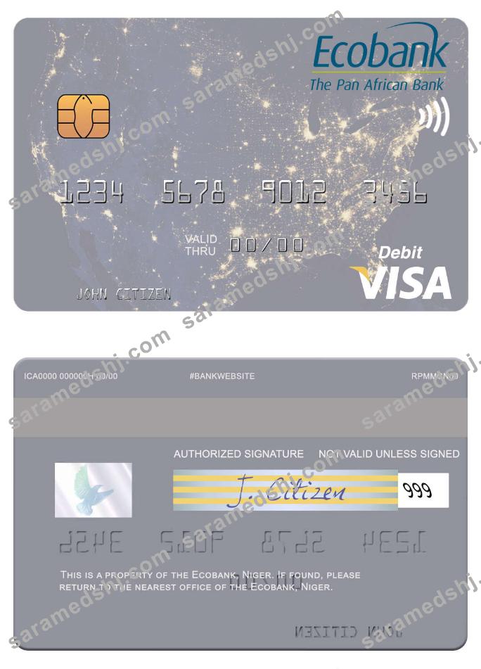 Niger Ecobank visa debit card
